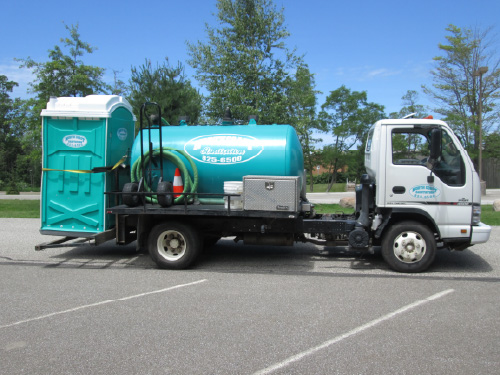 North Coast Sanitation’s flushable portable toilets being delivered and set up for a special event in Millcreek, PA.